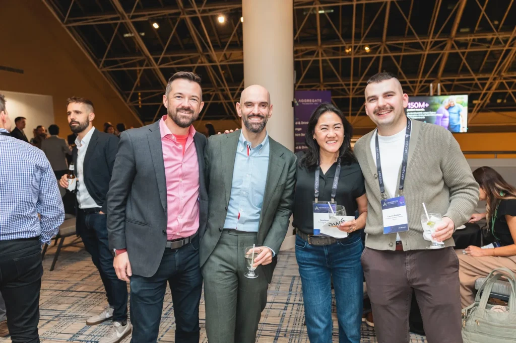 aggregate-2026-philadelphia-four-attendees-posing-at-networking-reception